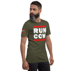 Concealed Carry RUN CCW Unisex t-shirt Product mockup