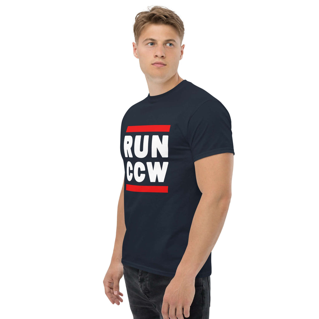 Concealed Carry RUN CCW Unisex t-shirt Product mockup
