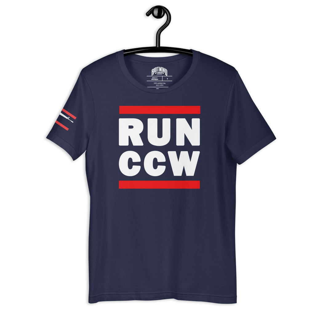 Concealed Carry RUN CCW Unisex t-shirt Product mockup