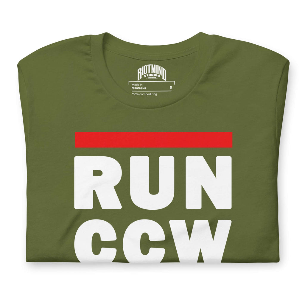 Concealed Carry RUN CCW Unisex t-shirt Product mockup