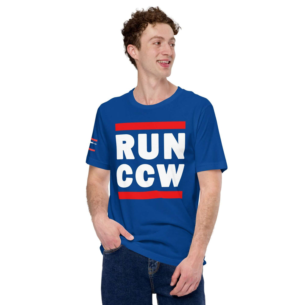 Concealed Carry RUN CCW Unisex t-shirt Product mockup