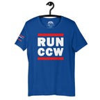 Concealed Carry RUN CCW Unisex t-shirt Product mockup