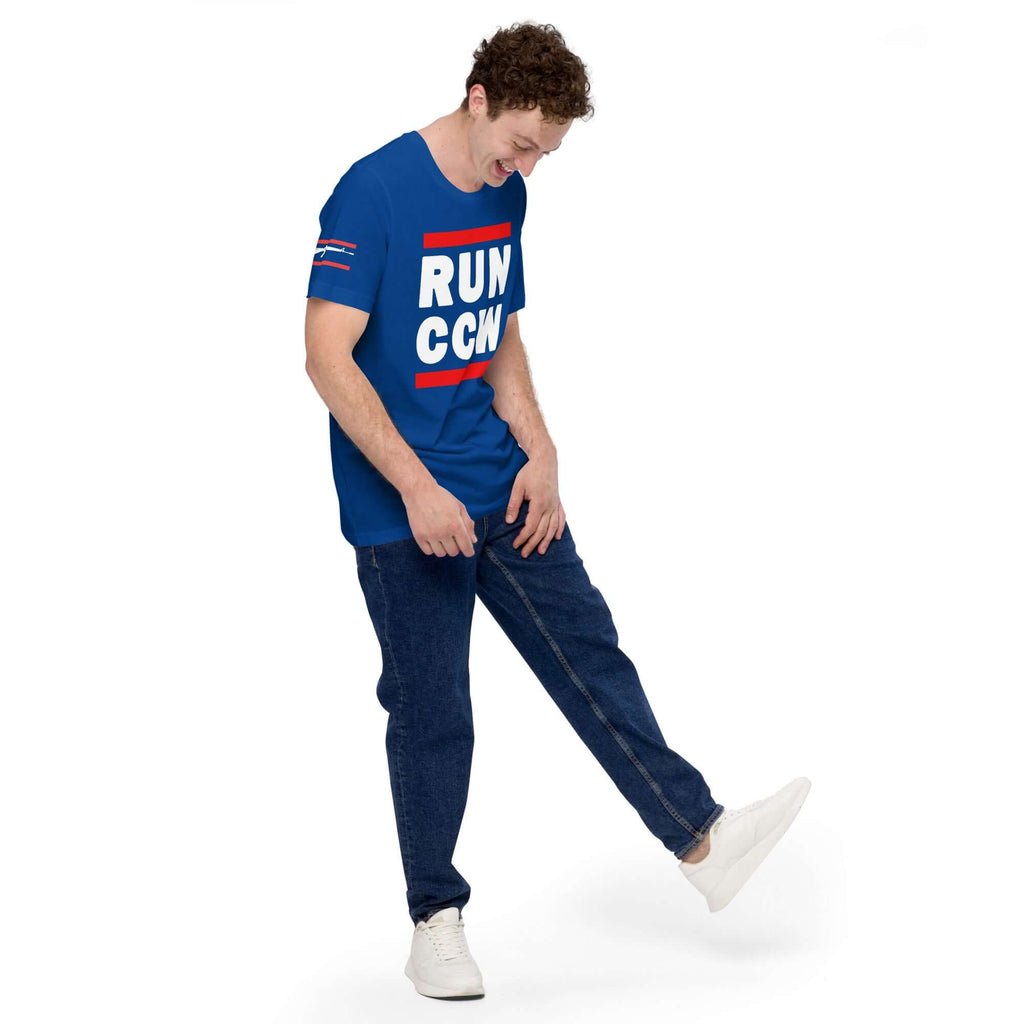 Concealed Carry RUN CCW Unisex t-shirt Product mockup