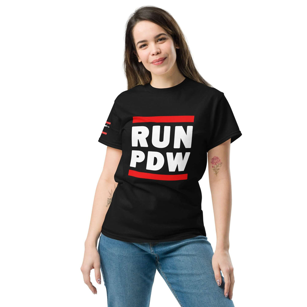 Personal Defense RUN PDW Unisex t-shirt Product mockup