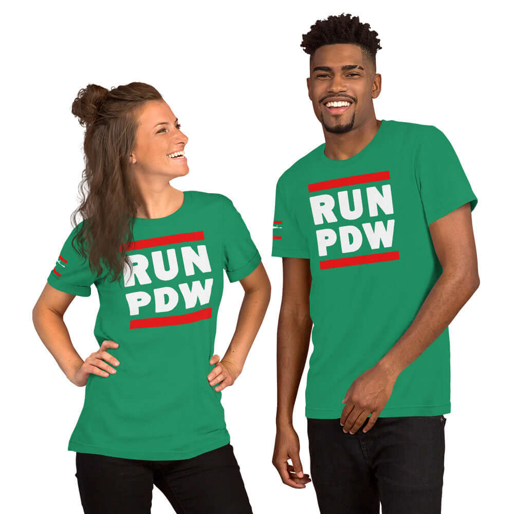 Personal Defense RUN PDW Unisex t-shirt Product mockup