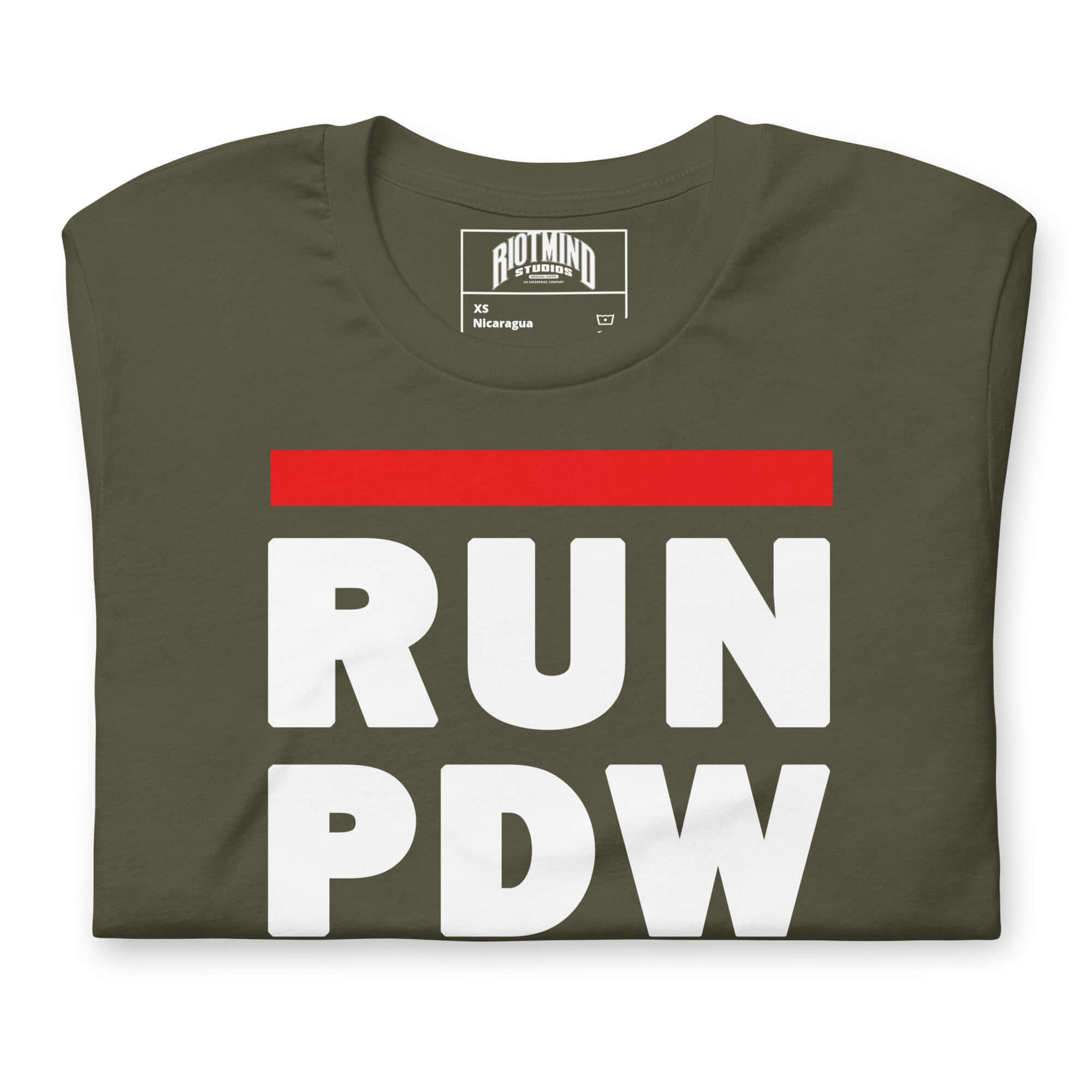 Personal Defense RUN PDW Unisex t-shirt Product mockup