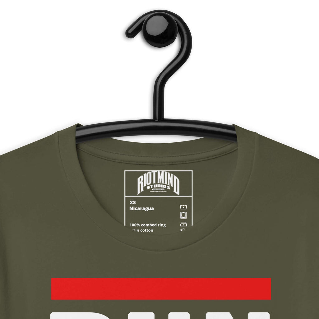 Personal Defense RUN PDW Unisex t-shirt Product mockup