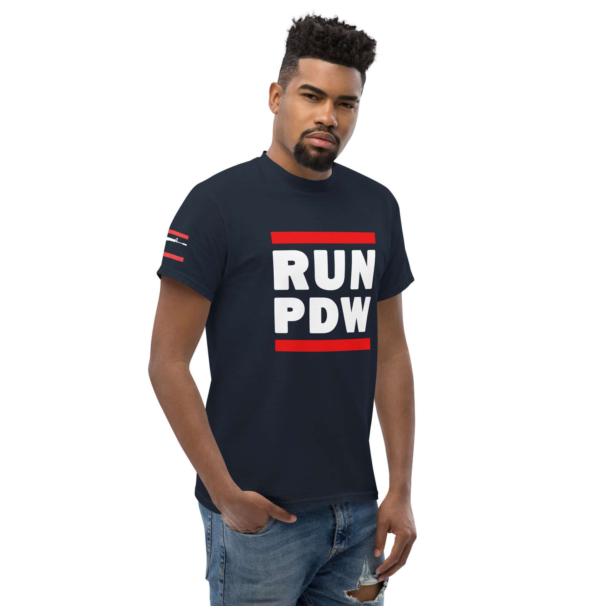 Personal Defense RUN PDW Unisex t-shirt Product mockup