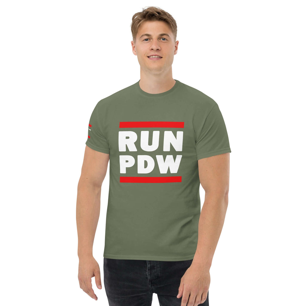 Personal Defense RUN PDW Unisex t-shirt Product mockup