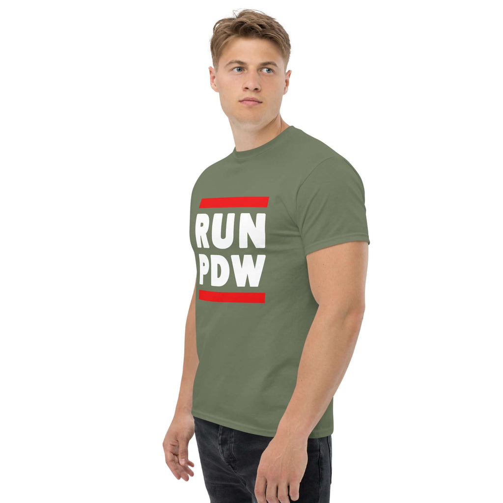 Personal Defense RUN PDW Unisex t-shirt Product mockup
