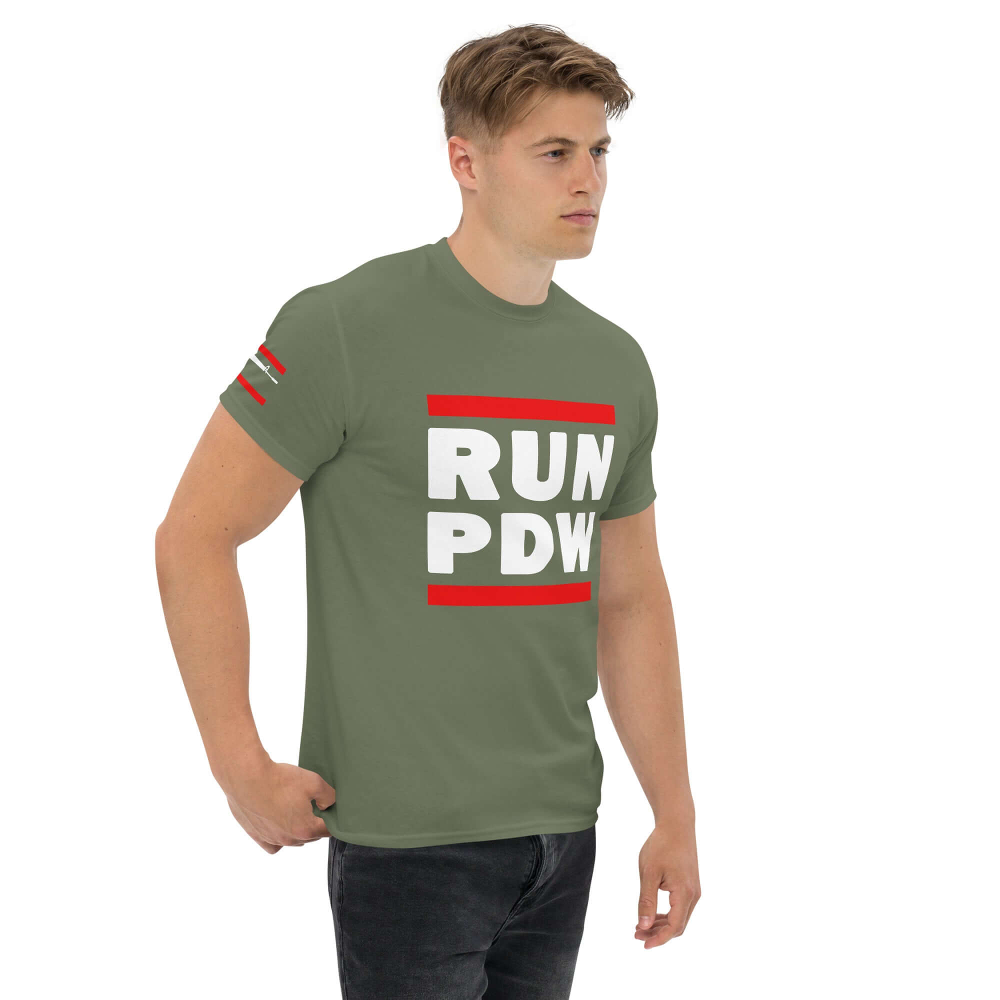 Personal Defense RUN PDW Unisex t-shirt Product mockup