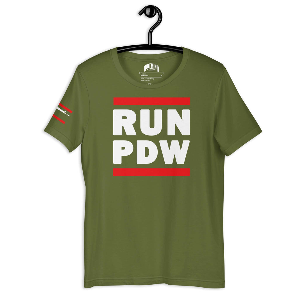 Personal Defense RUN PDW Unisex t-shirt Product mockup