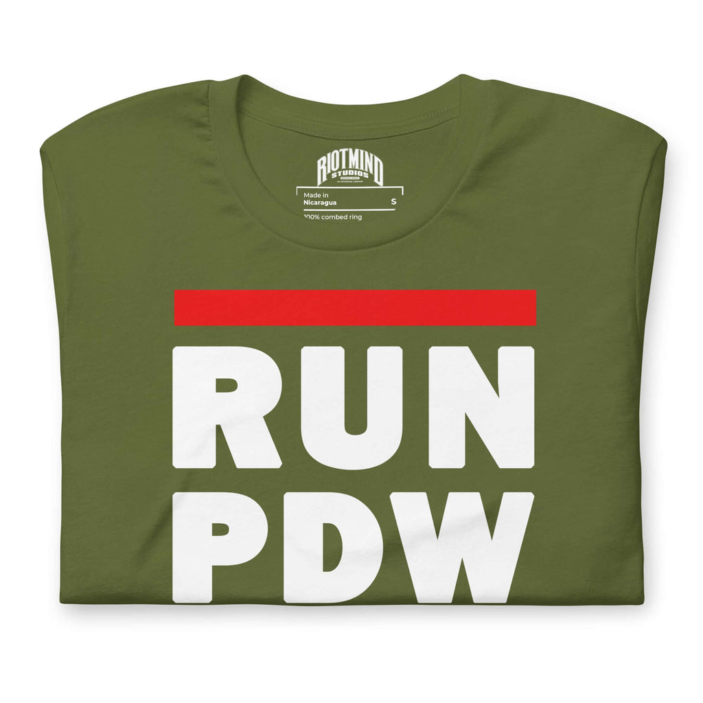 Personal Defense RUN PDW Unisex t-shirt Product mockup