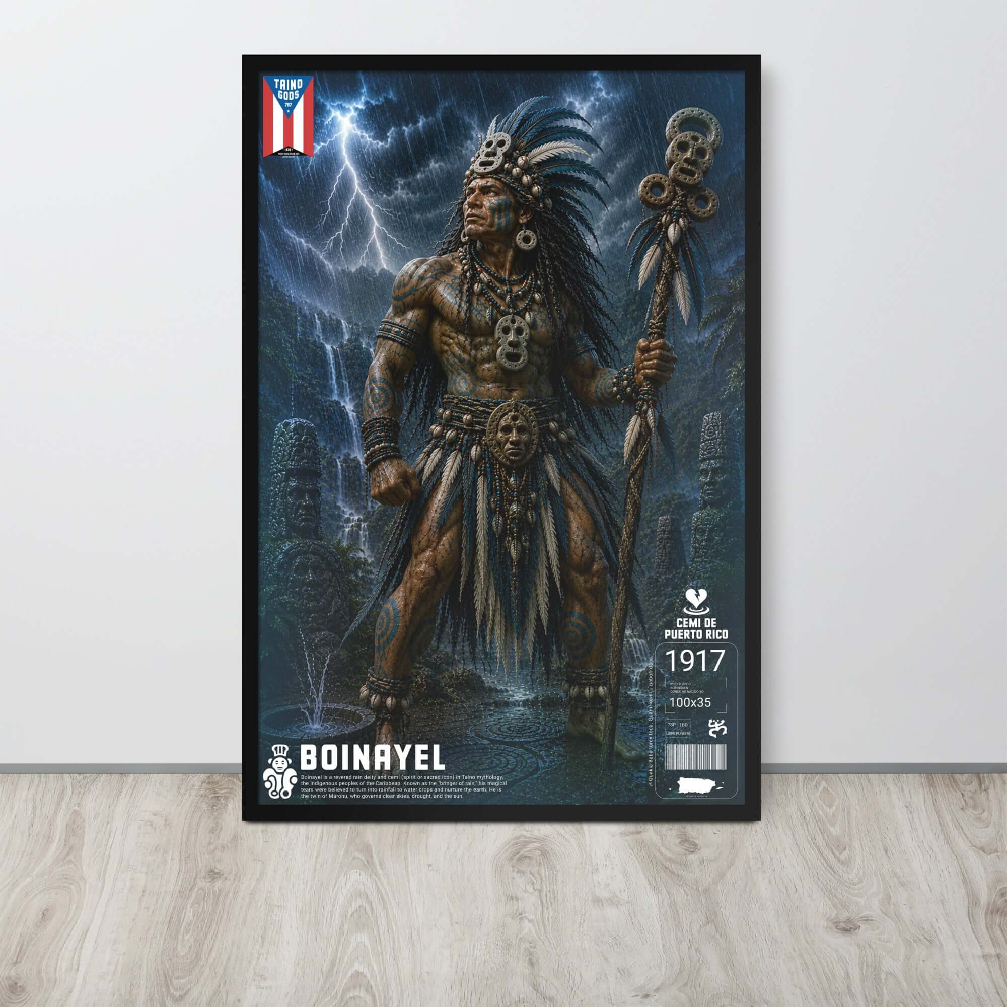 Taíno Gods | Boinayel — Framed Poster