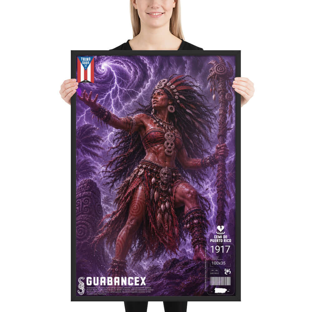 Taíno Gods | Guabancex — Framed Poster