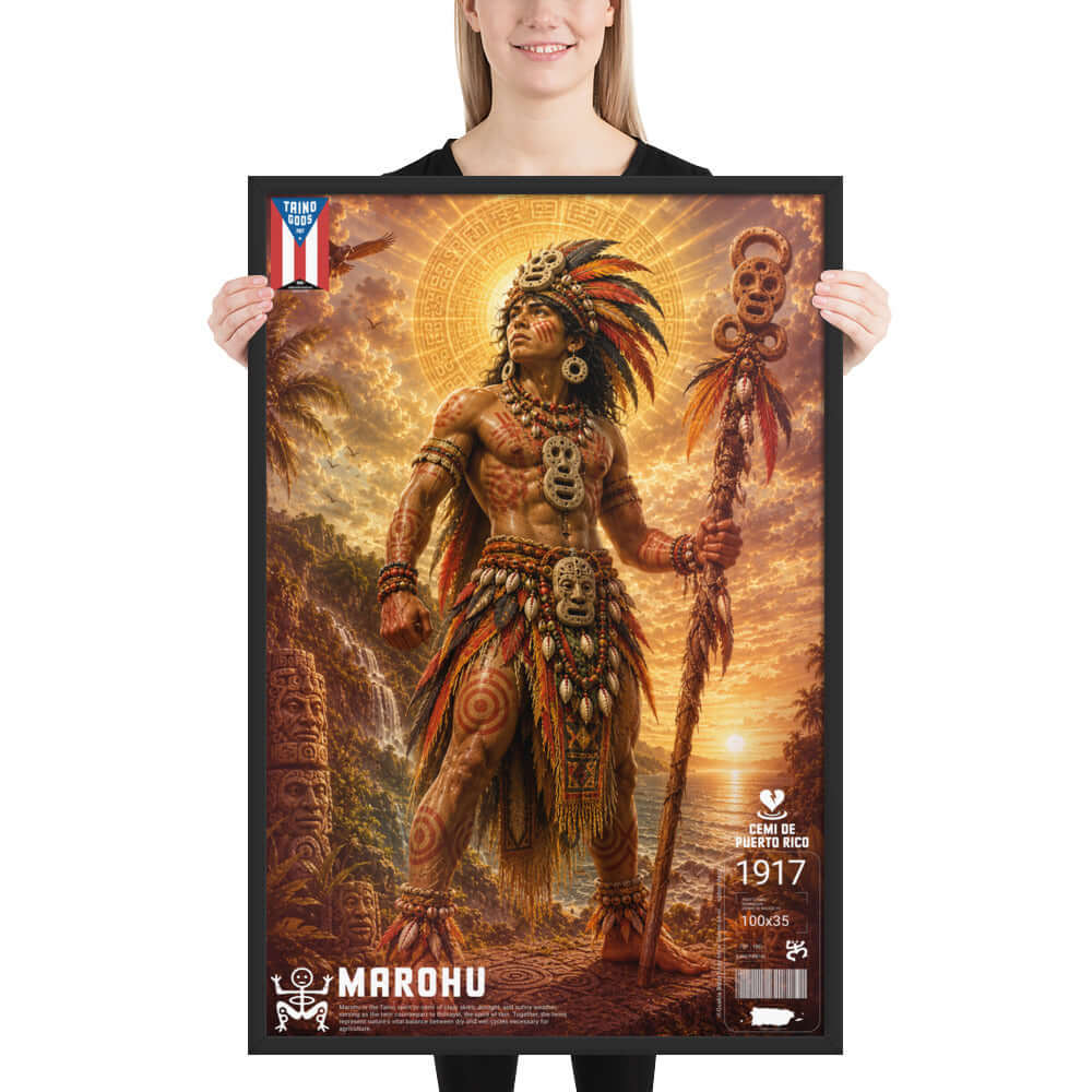 Taíno Gods | Márohu — Framed Poster