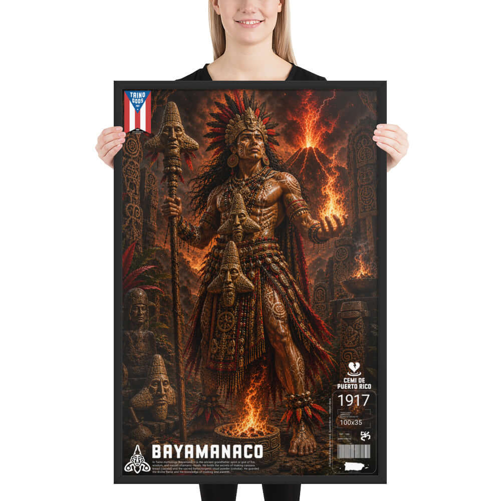 Taíno Gods | Bayamanaco — Framed Poster