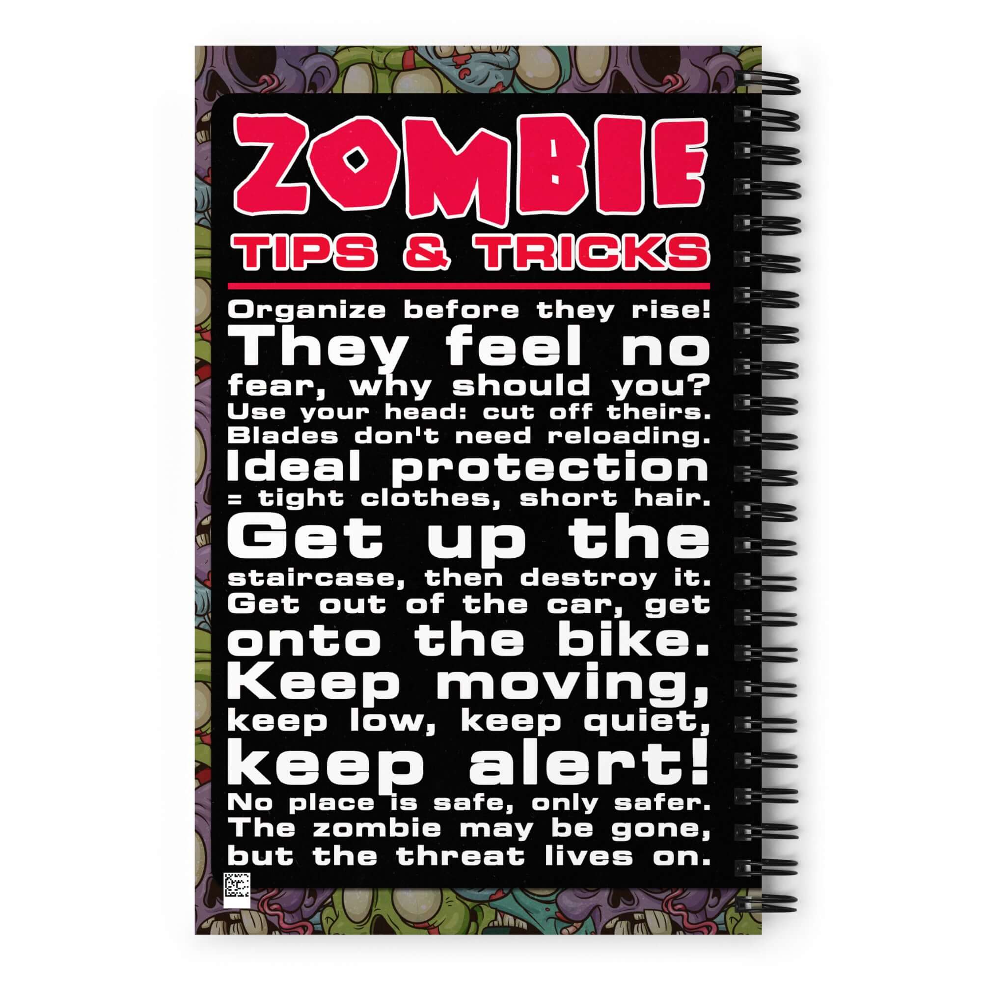 Zombie Notes Spiral Notebook Product mockup