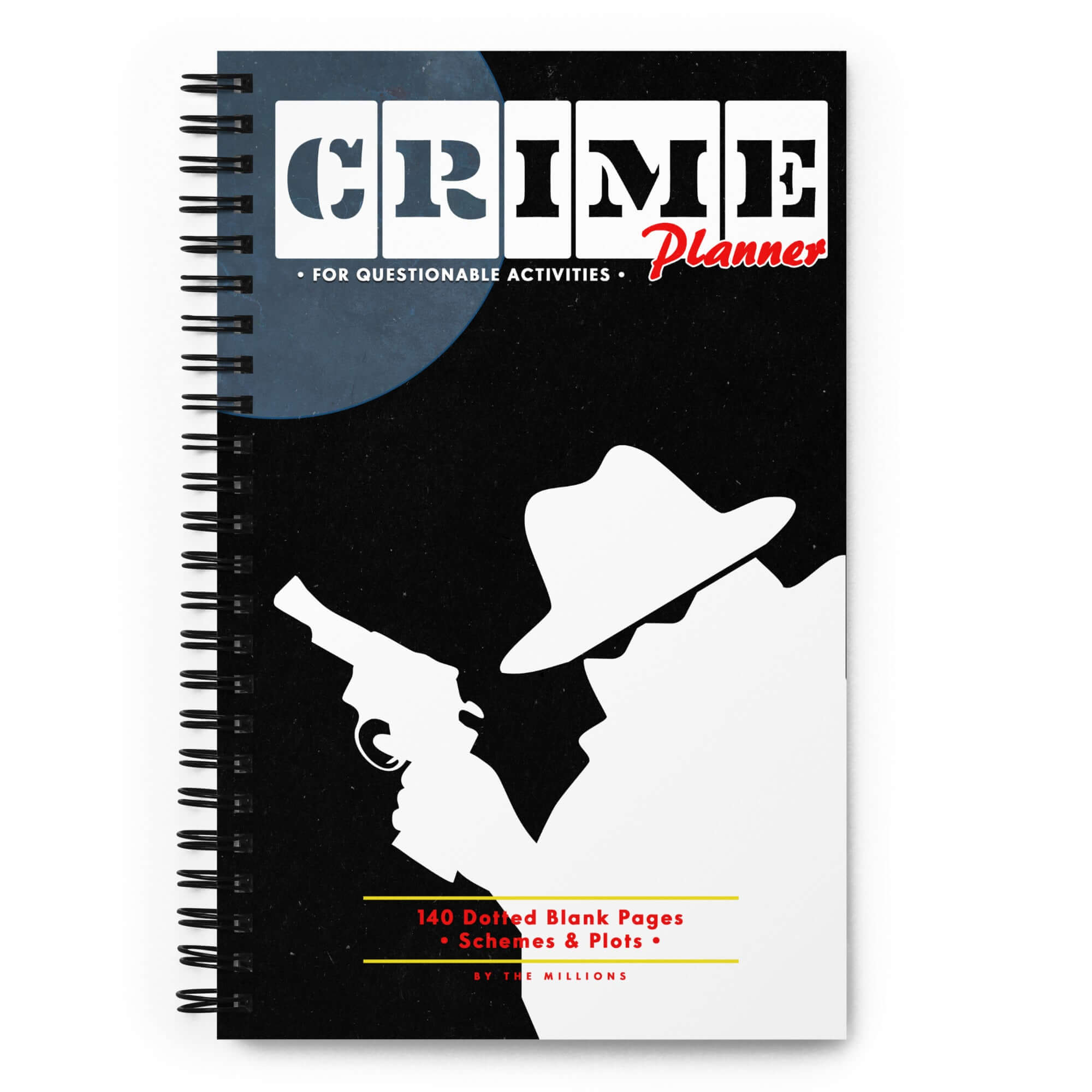 Crime Planner Spiral Notebook Product mockup
