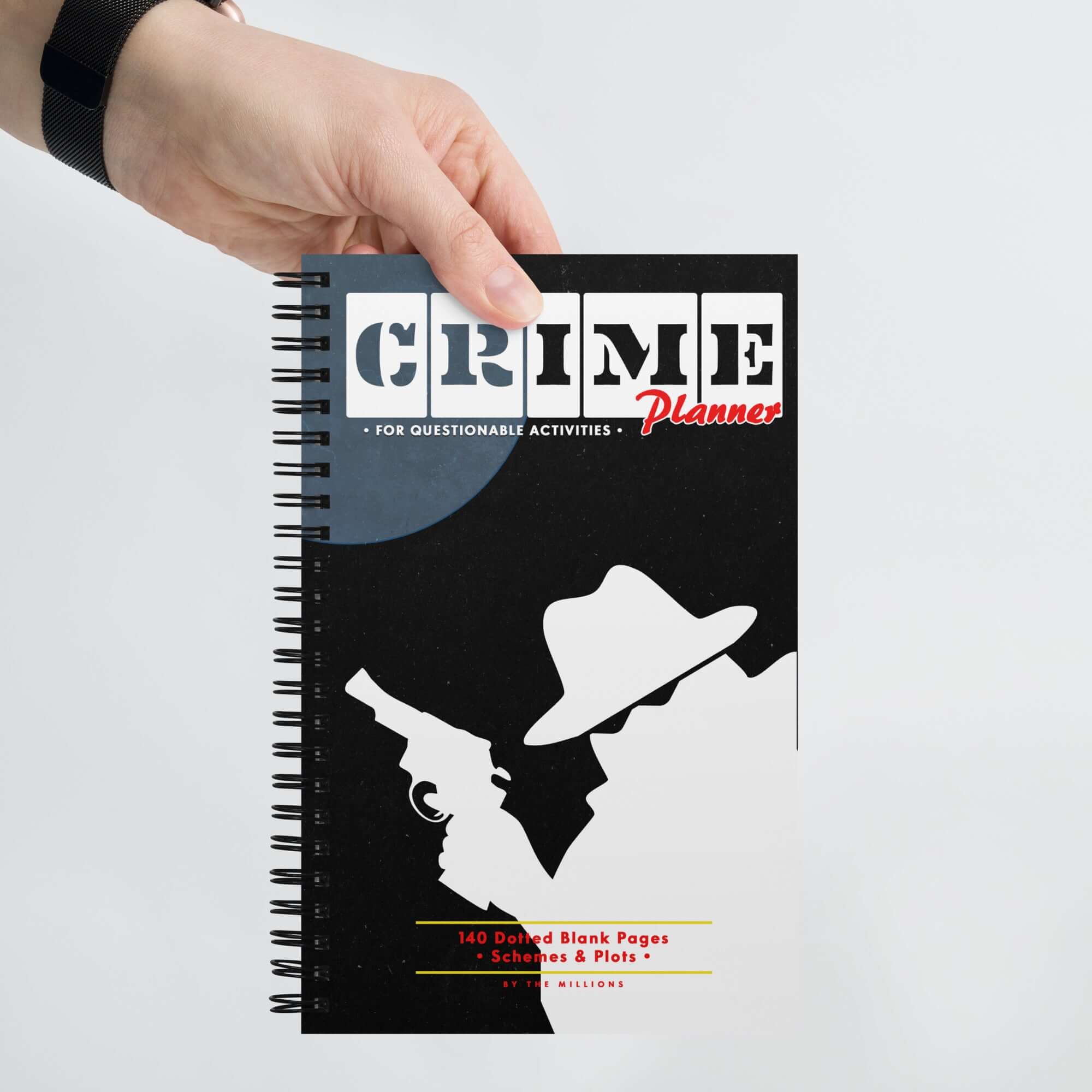Crime Planner Spiral Notebook Product mockup