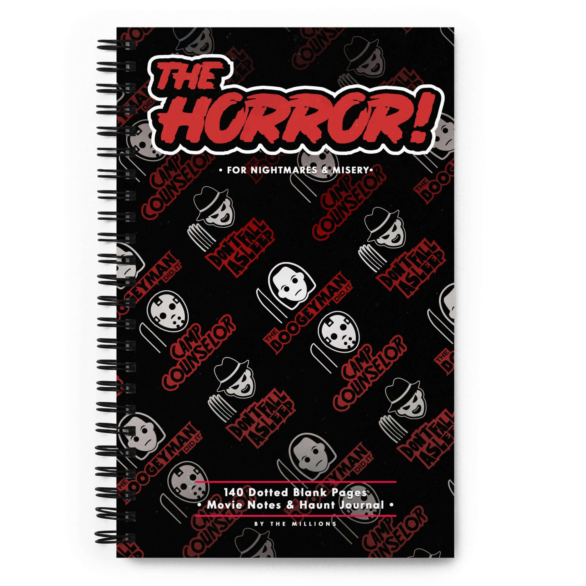 The Horror Movie Spiral Notebook Product mockup