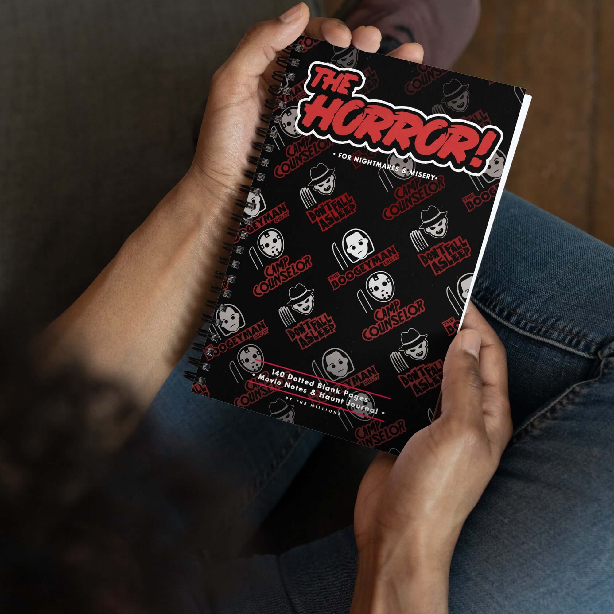 The Horror Movie Spiral Notebook Product mockup