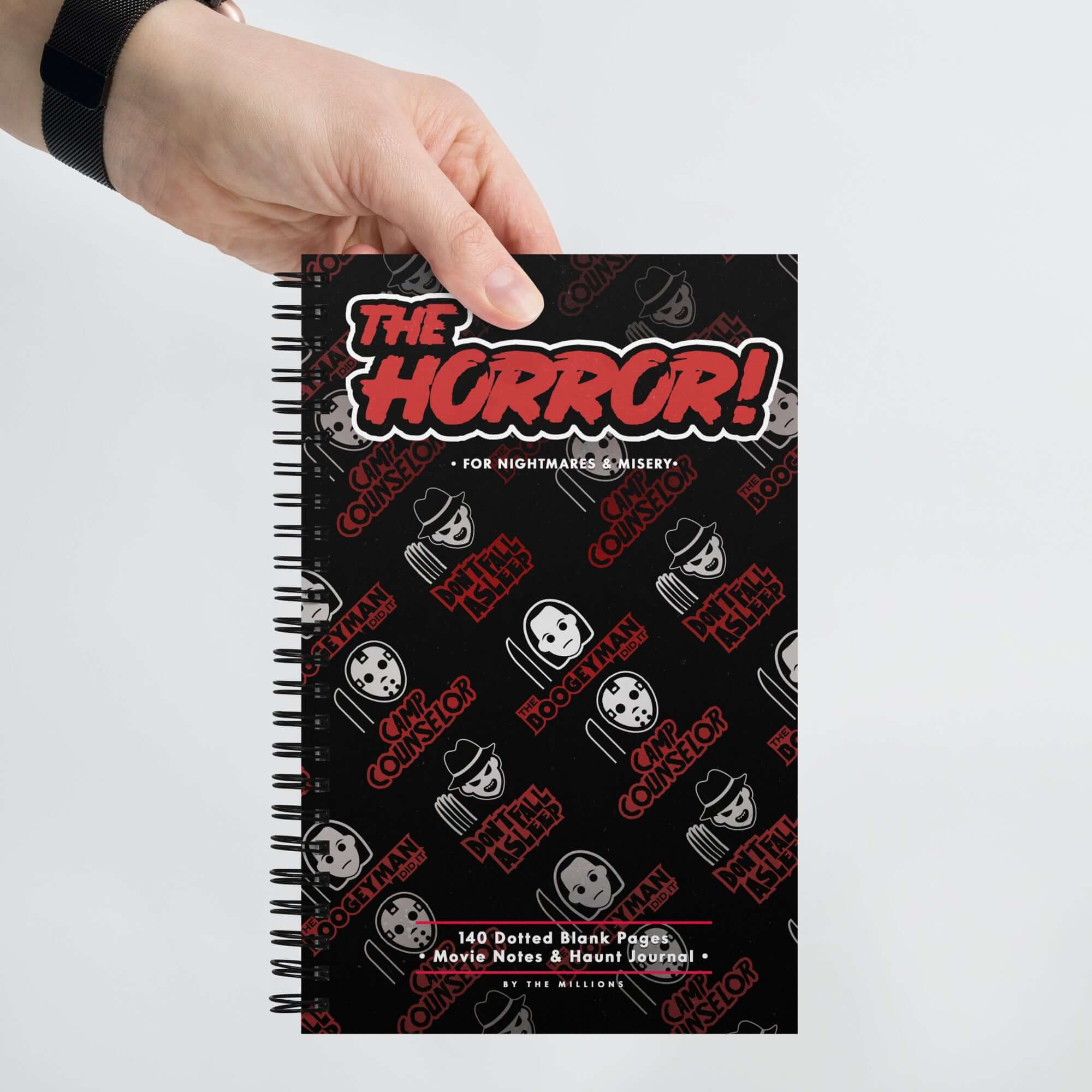 The Horror Movie Spiral Notebook Product mockup