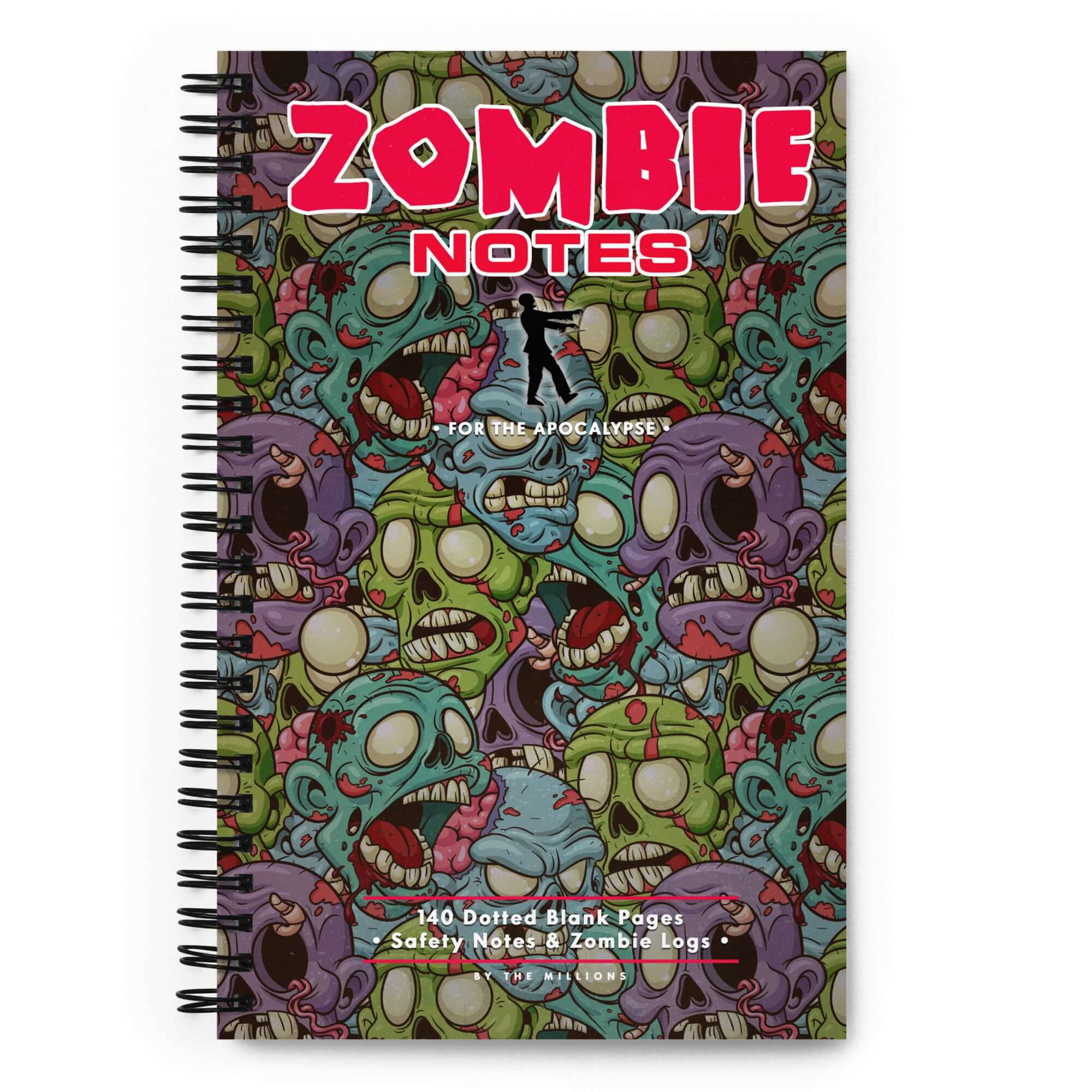 Zombie Notes Spiral Notebook Product mockup