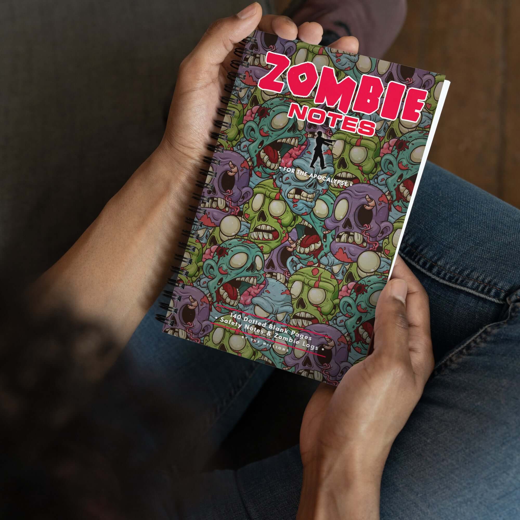 Zombie Notes Spiral Notebook Product mockup