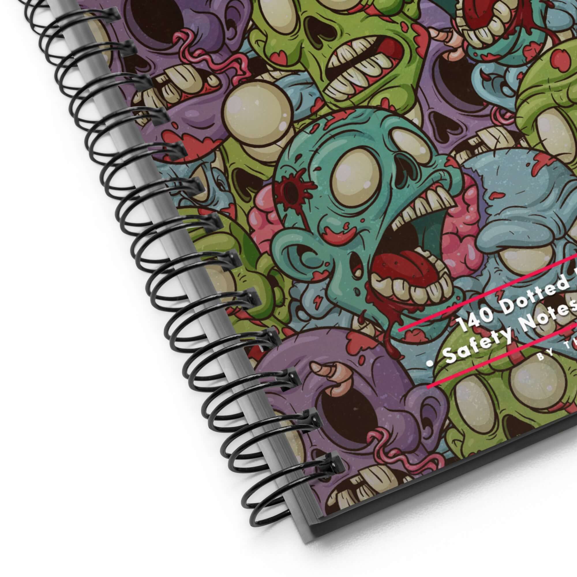 Zombie Notes Spiral Notebook Product mockup
