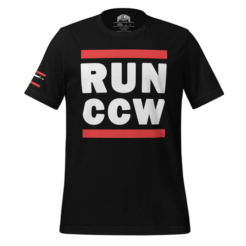 Concealed Carry RUN CCW Unisex t-shirt Product mockup