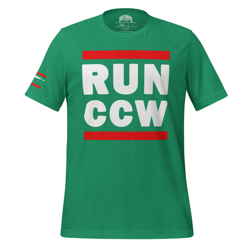 Concealed Carry RUN CCW Unisex t-shirt Product mockup