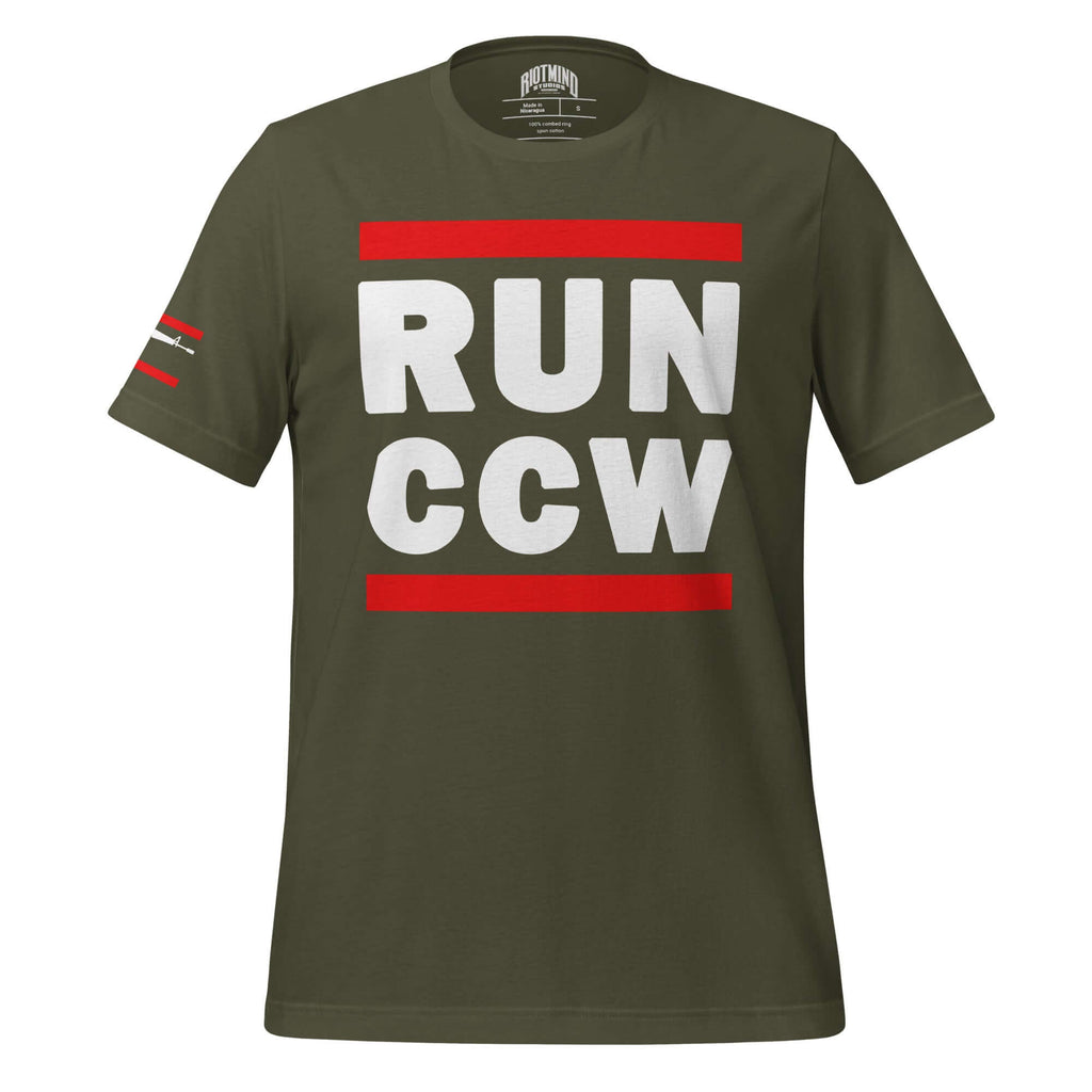 Concealed Carry RUN CCW Unisex t-shirt Product mockup
