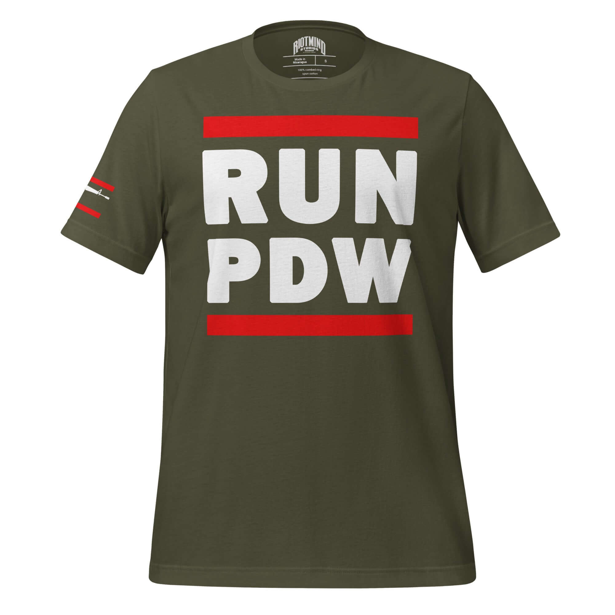 Personal Defense RUN PDW Unisex t-shirt Product mockup