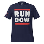 Concealed Carry RUN CCW Unisex t-shirt Product mockup