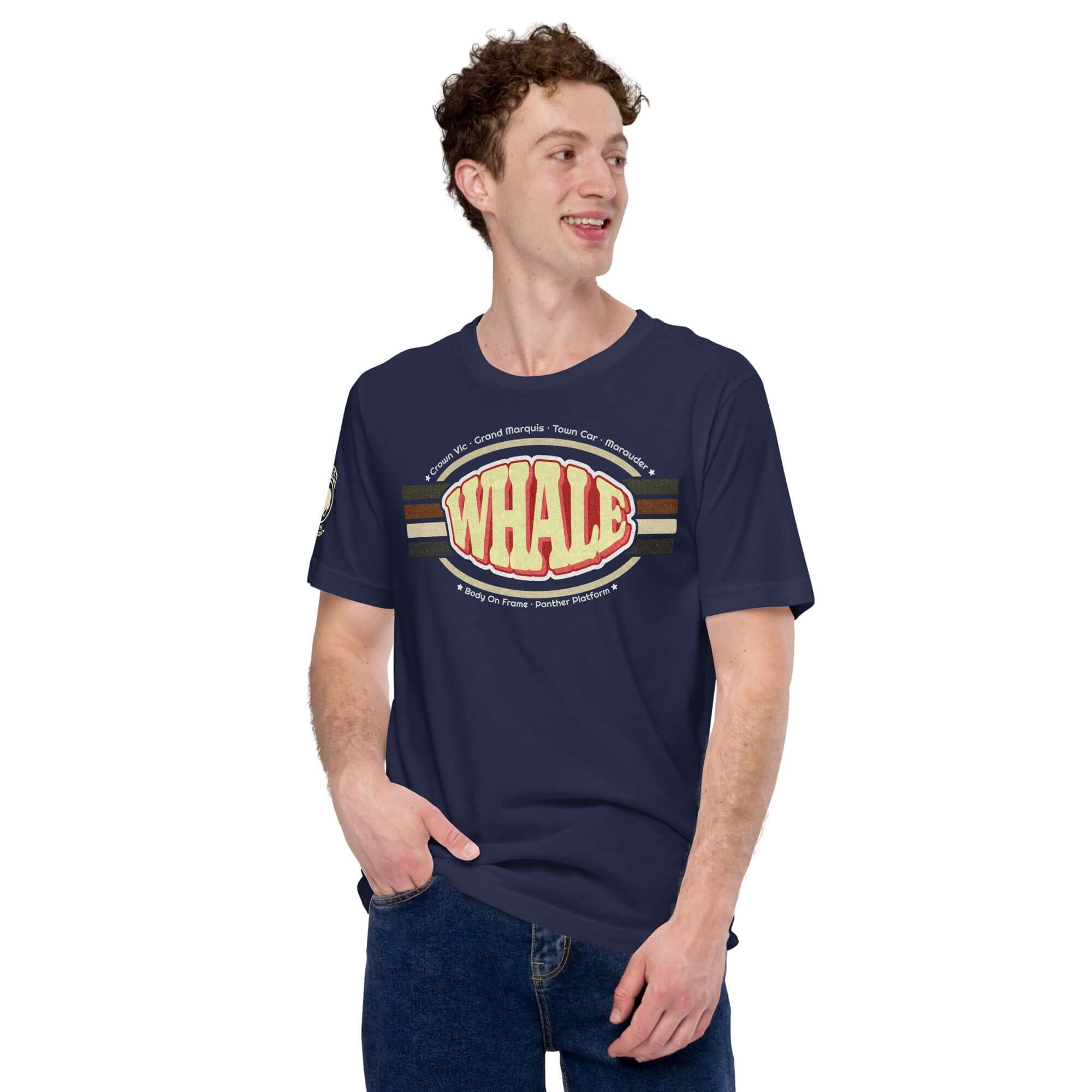 Retro Panther Whale — Graphic Tee
