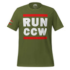 Concealed Carry RUN CCW Unisex t-shirt Product mockup