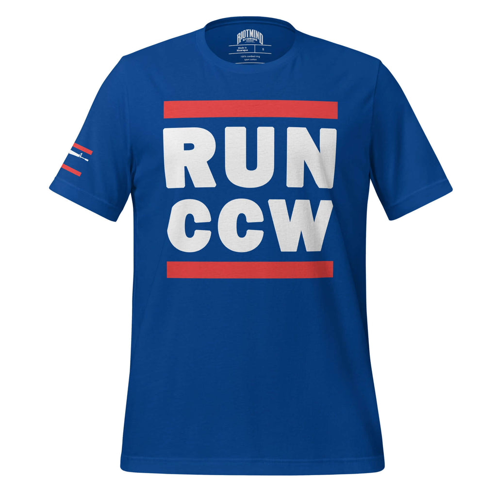 Concealed Carry RUN CCW Unisex t-shirt Product mockup
