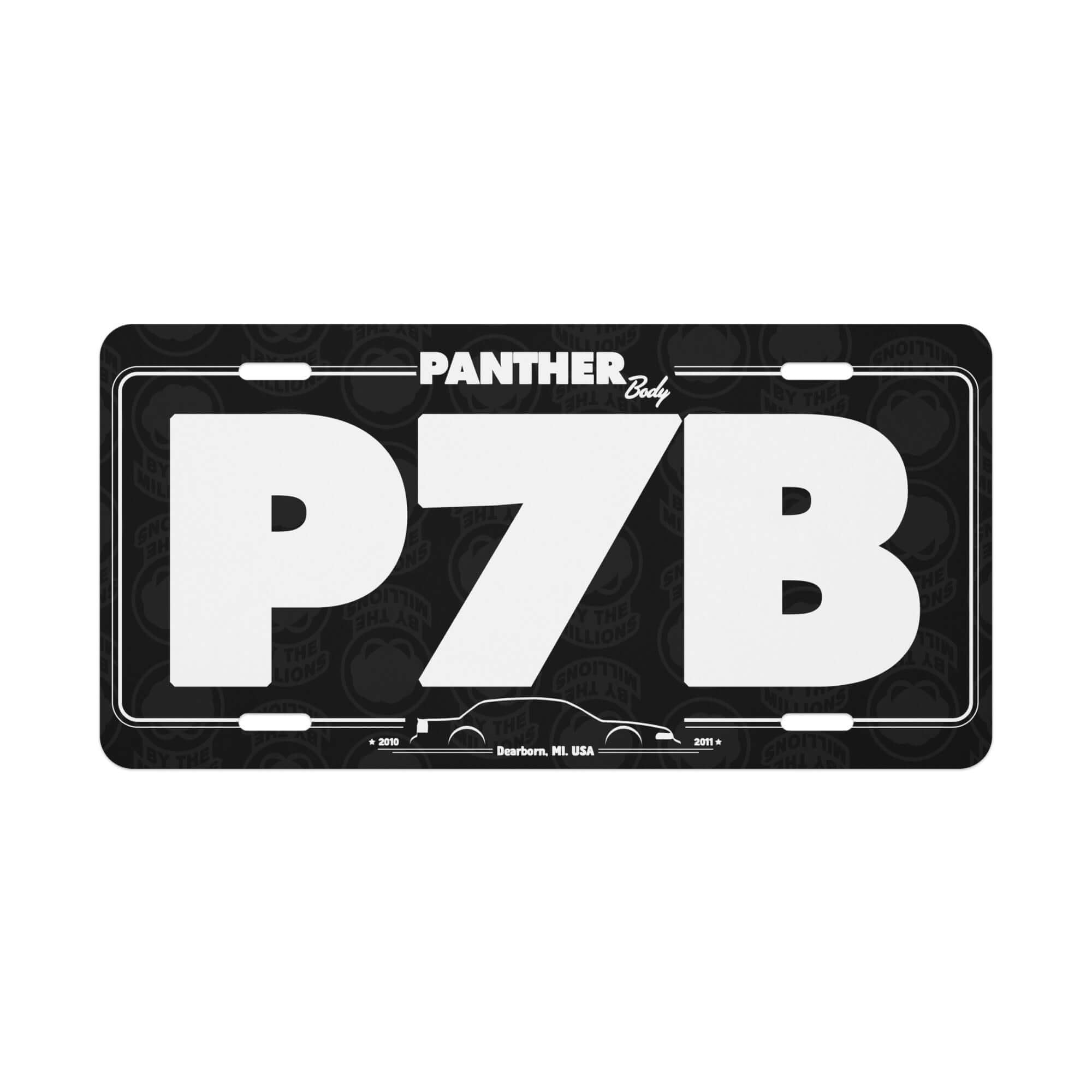 P7B Panther Platform Vanity Plate Product mockup