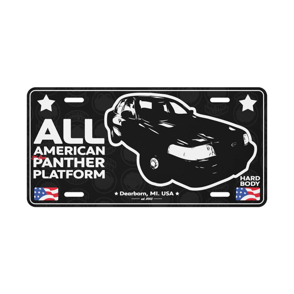 All American Panther Platform Vanity Plate Product mockup