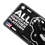 All American Panther Platform Vanity Plate Product mockup