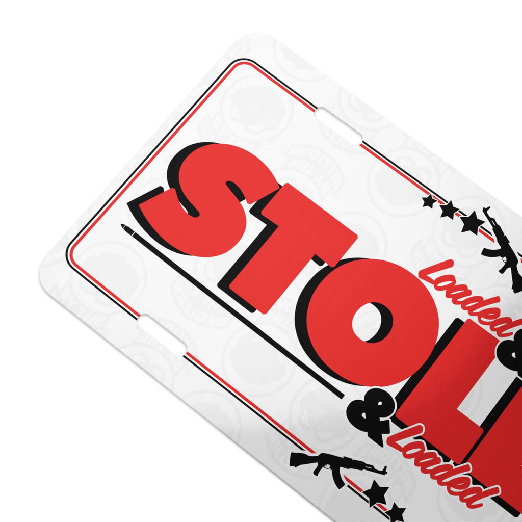 Loaded & Stolen Vanity Plate Product mockup