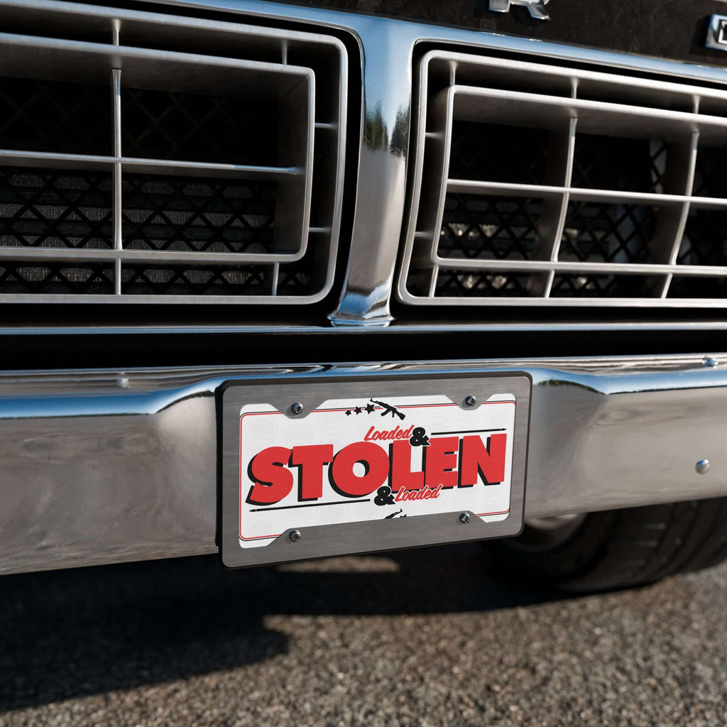 Loaded & Stolen Vanity Plate Product mockup