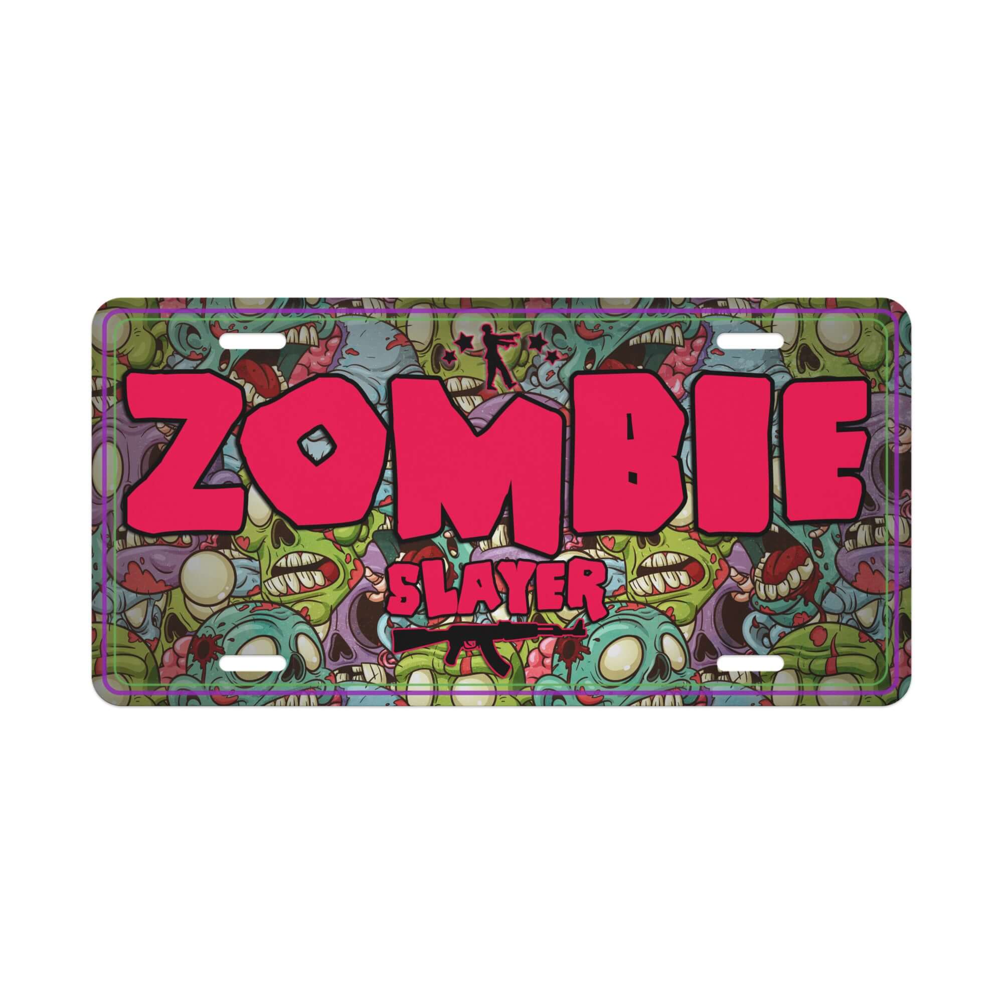 Zombie Slayer Vanity Plate Product mockup